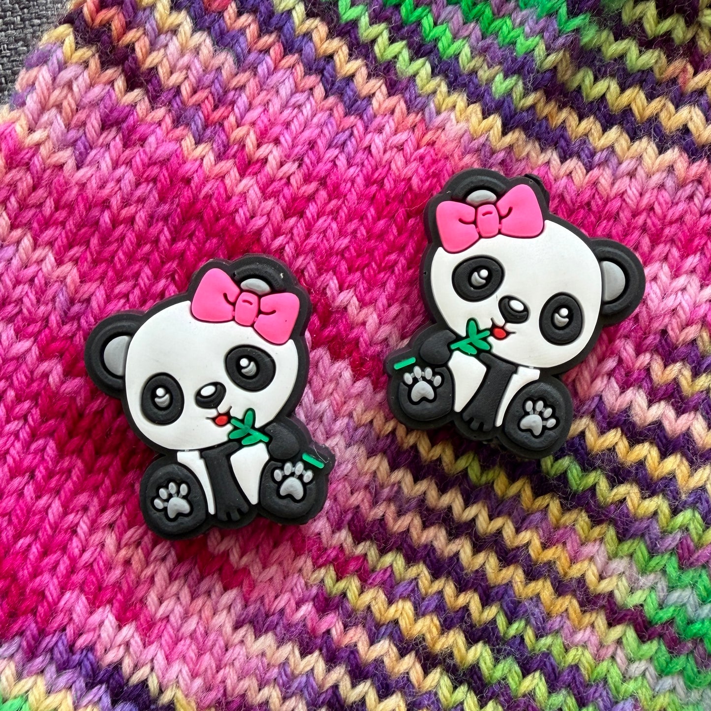 Maschenstopper Panda aus Silikon