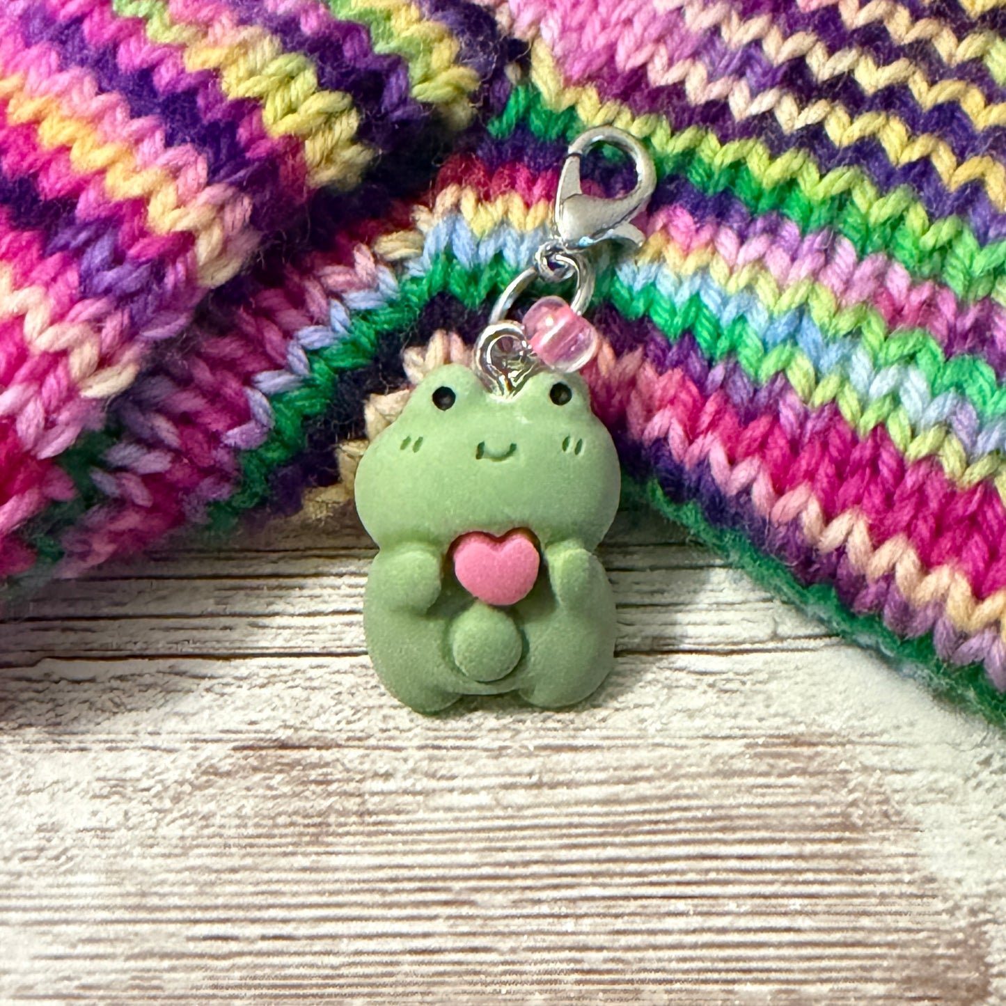 Maschenmarkierer Frosch aus Harz