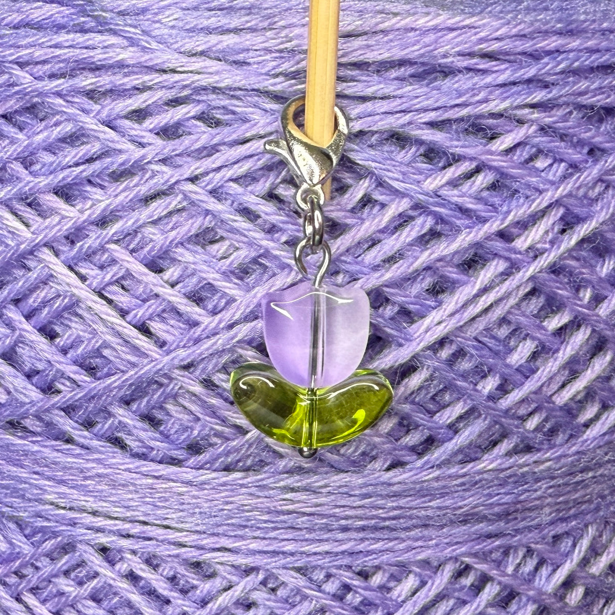 Maschenmarkierer Tulpe Glas