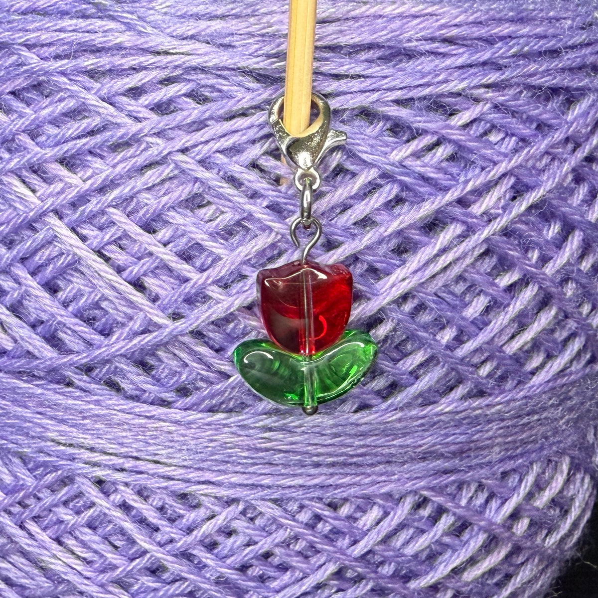 Maschenmarkierer Tulpe Glas