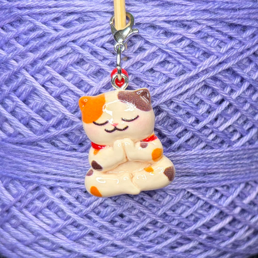 Maschenmarkierer Glückskatzen Harz