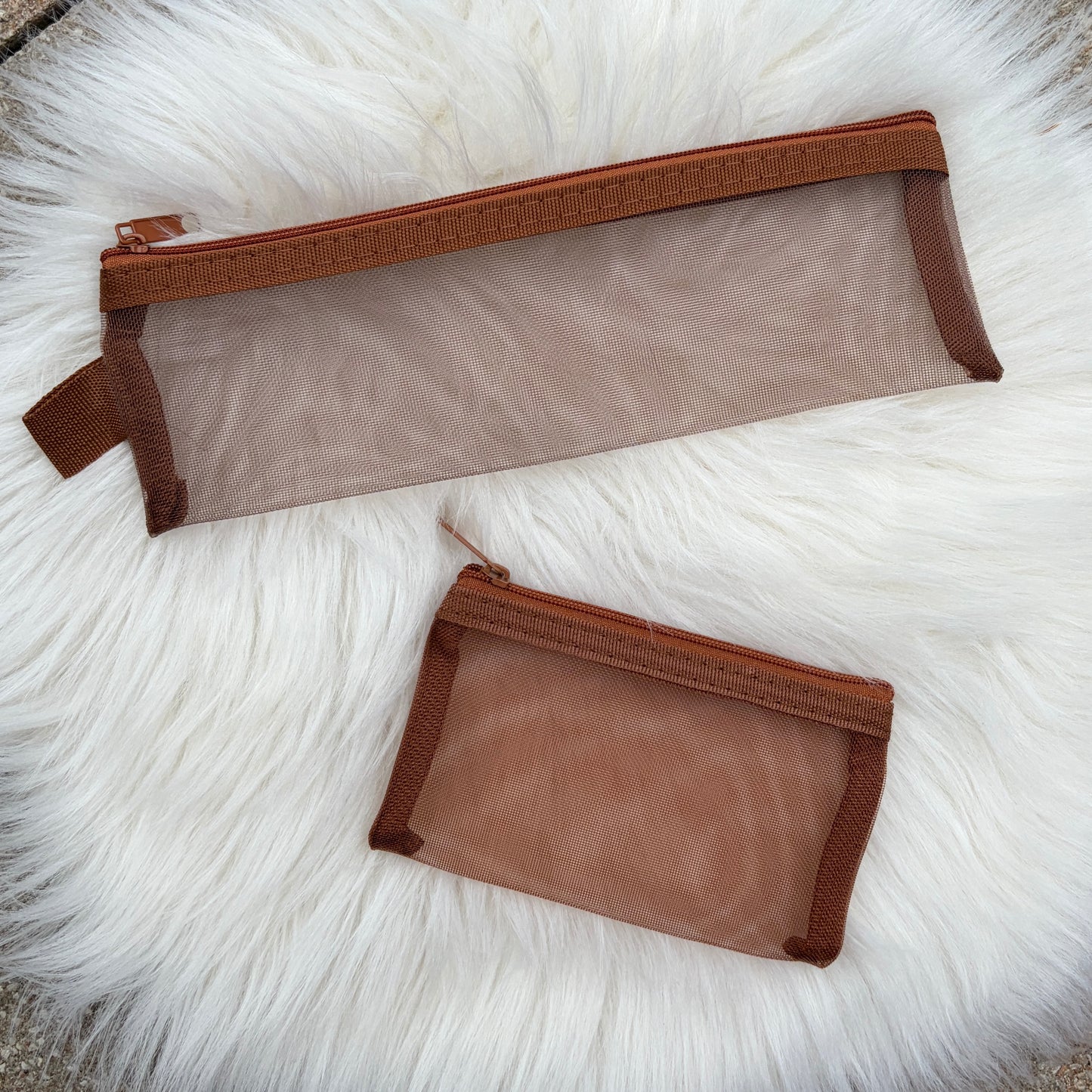 Transparent Mesh Pouches - Set of 2