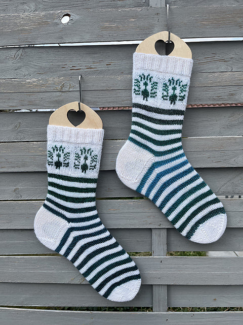 Die Socke mit dem Pfau