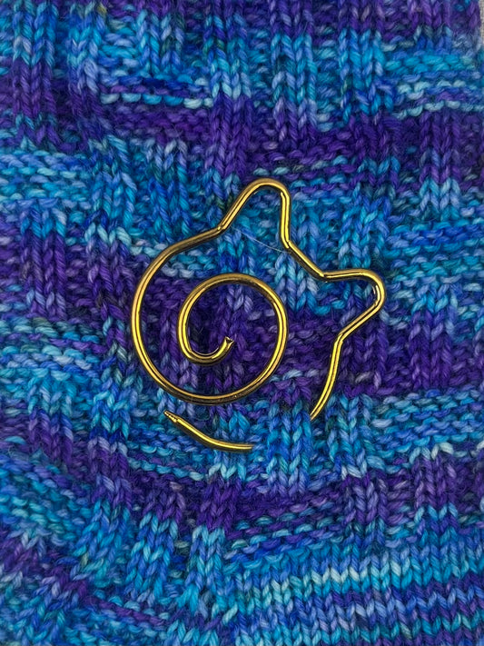 Zopfspirale Katze Gold