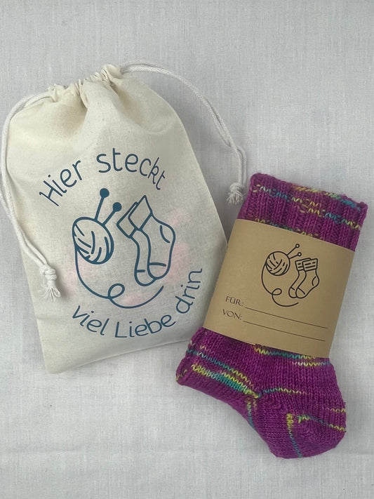 Gift Bag für gestrickte Socken