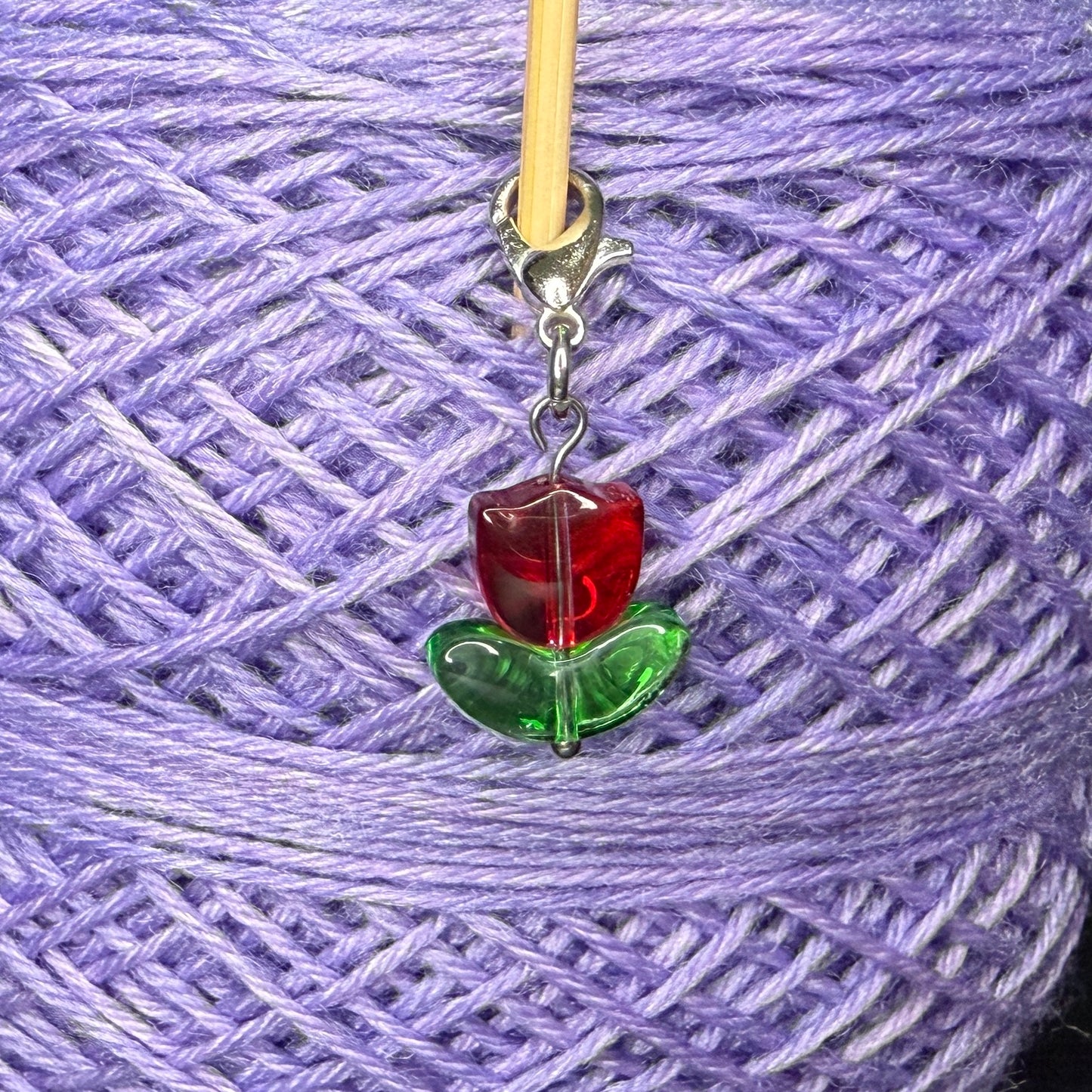 Maschenmarkierer Tulpe Glas