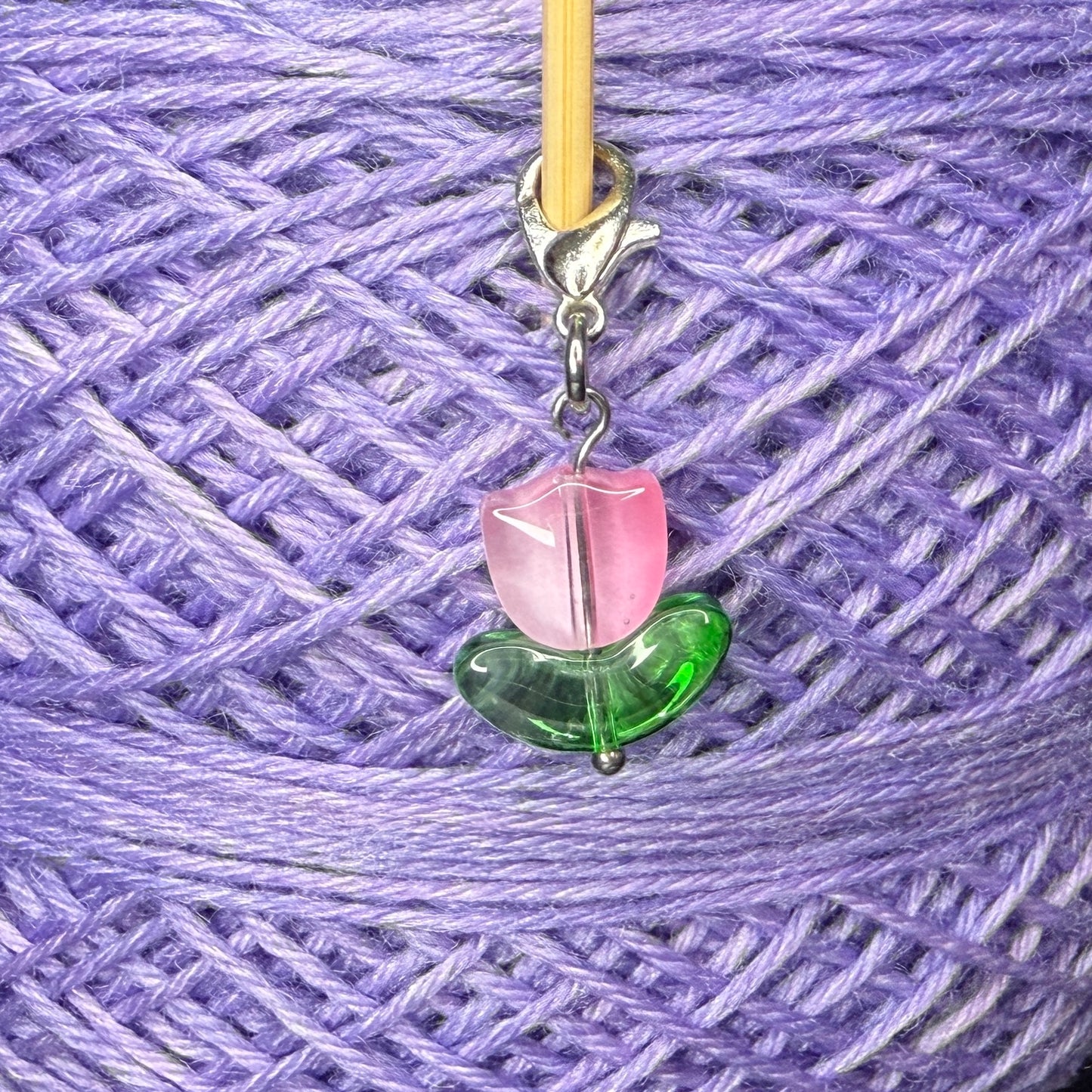 Maschenmarkierer Tulpe Glas