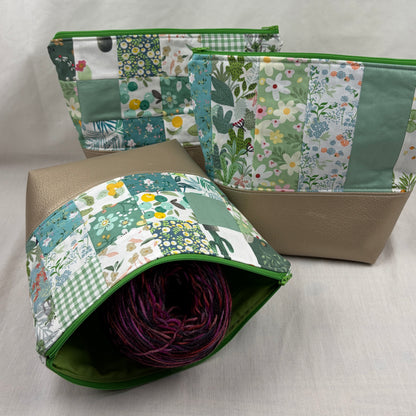 Projekttasche Patchwork mit Zipper