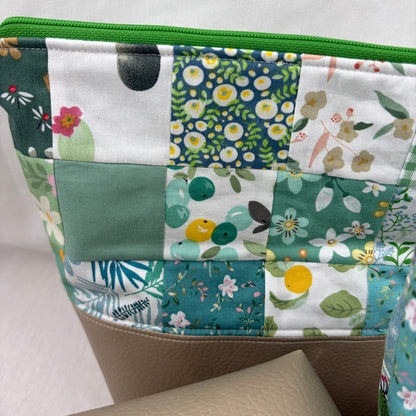 Projekttasche Patchwork mit Zipper