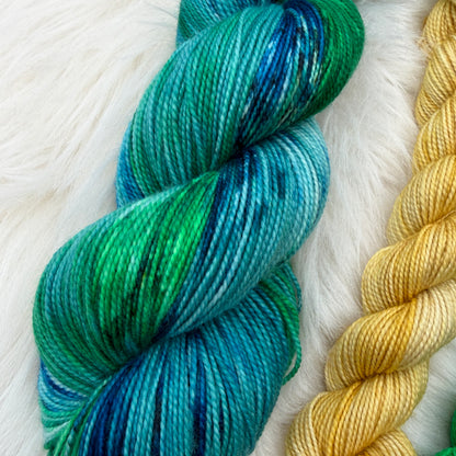 Peacock Feather - Sock Set Titanium hand-dyed