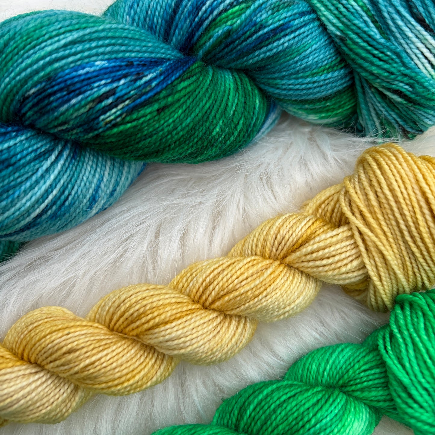 Peacock Feather - Sock Set Titanium hand-dyed