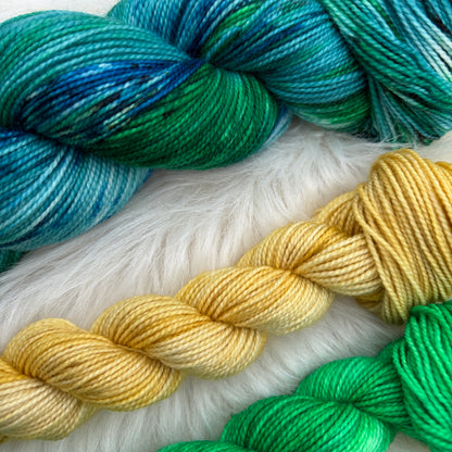 Peacock Feather - Sock Set Titanium hand-dyed