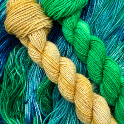 Peacock Feather - Sock Set Titanium hand-dyed