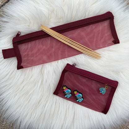 Transparent Mesh Pouches - Set of 2