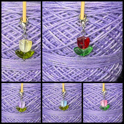Maschenmarkierer Tulpe Glas